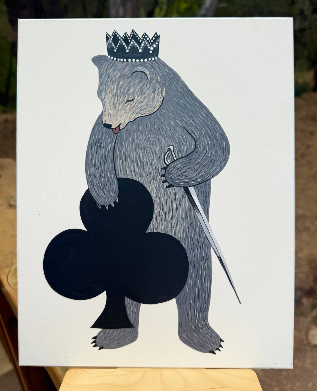 King of Clubs Painting