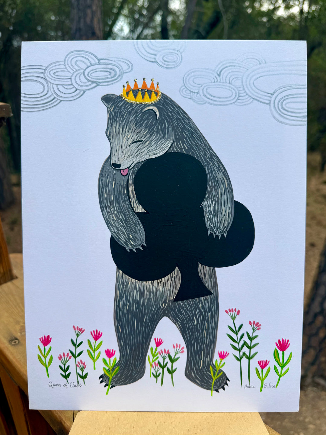 Queen of Clubs Painting