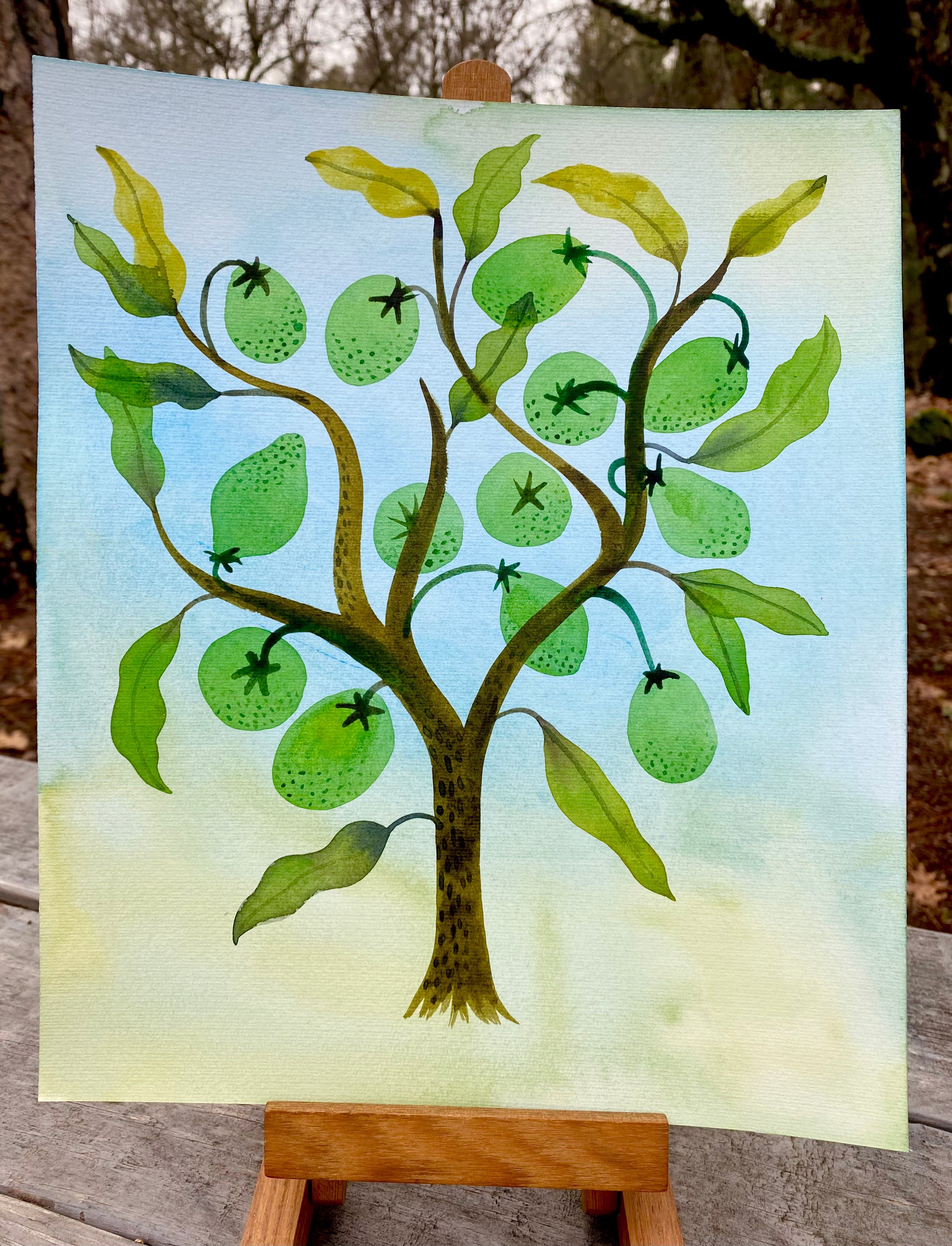 lime tree design lavender fish Lime Tree Doodle – 3 Fish Studios