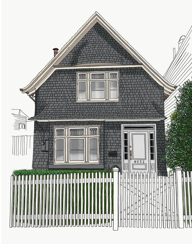 Custom House Portrait – 3 Fish Studios