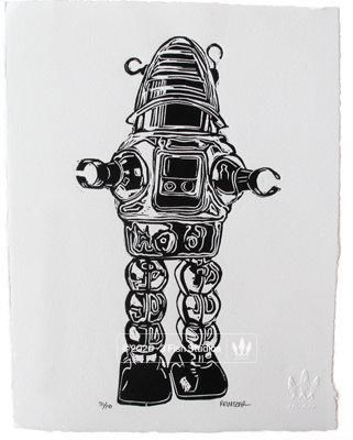 Robot Rob — Original Print by Eric Rewitzer – 3 Fish Studios