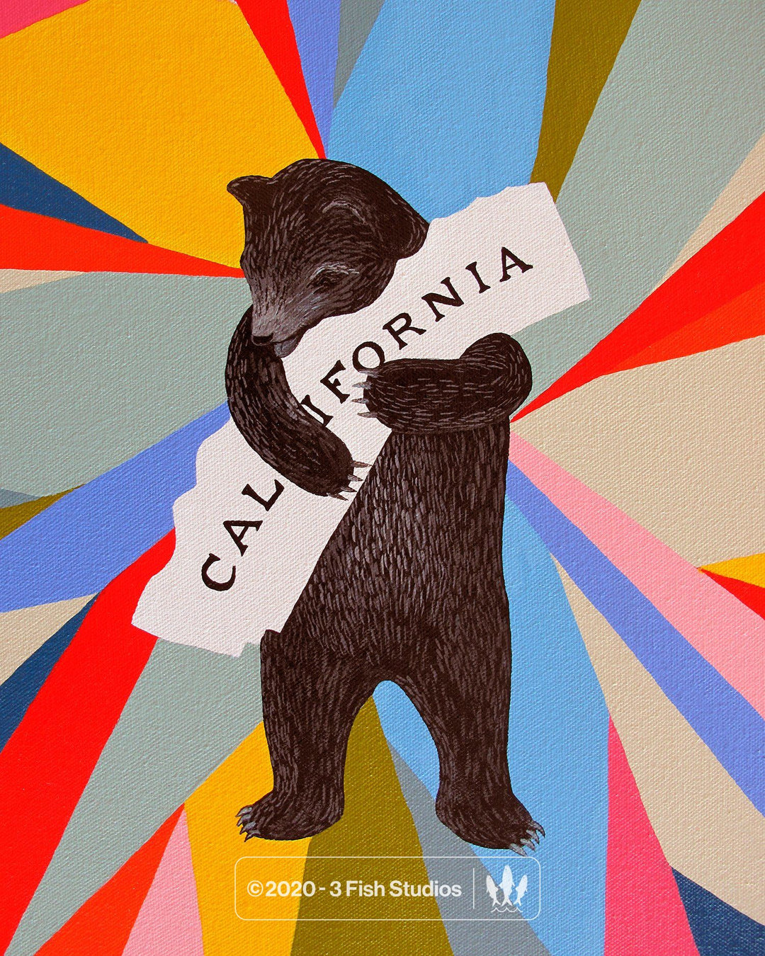 Prism Bear Print by Annie Galvin 3 Fish Studios
