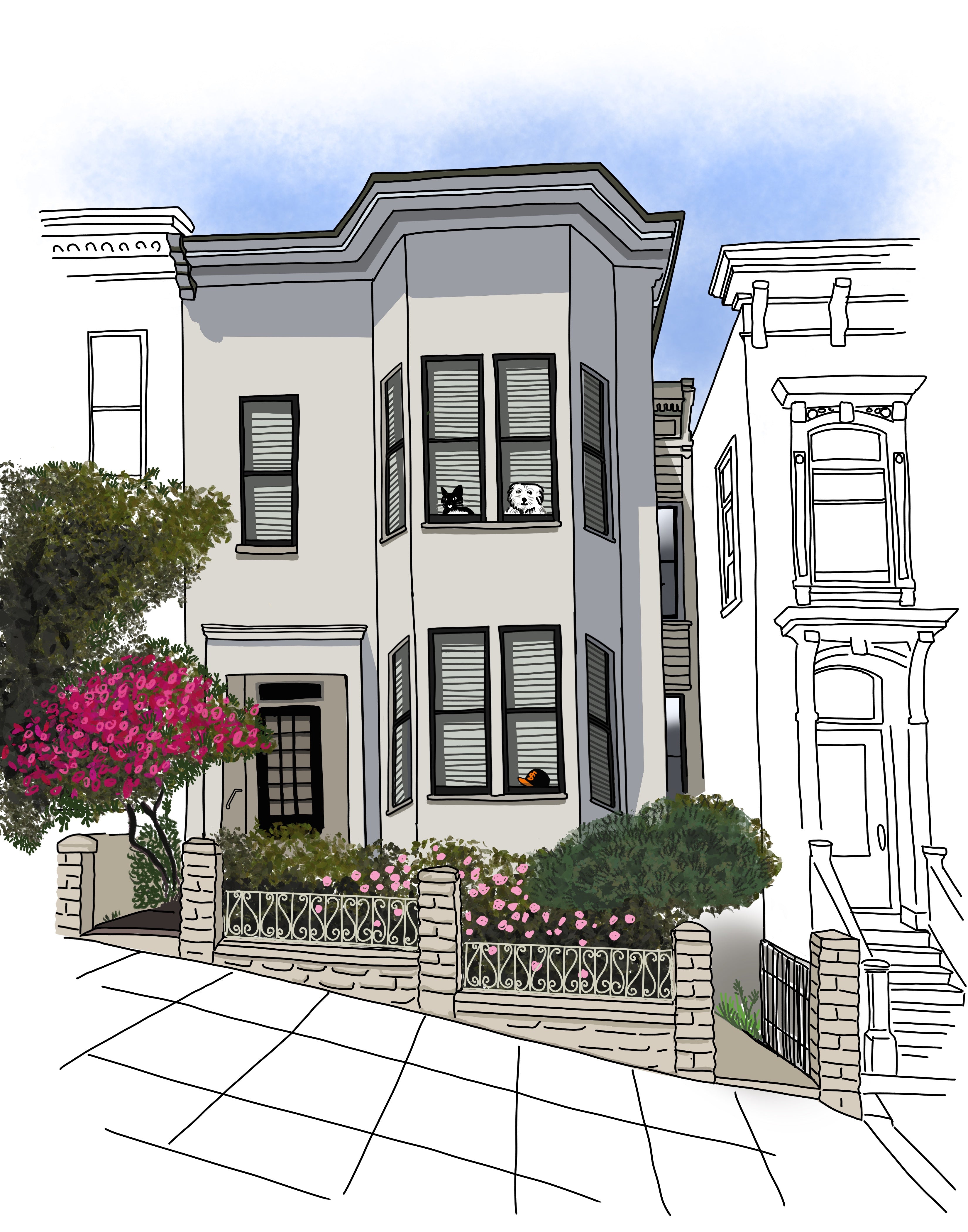 Custom House Portrait – 3 Fish Studios