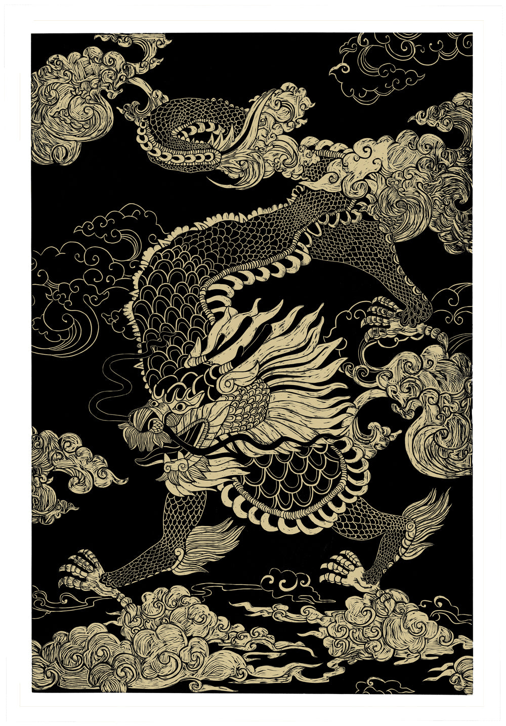 Cloud Dragon Digital Print