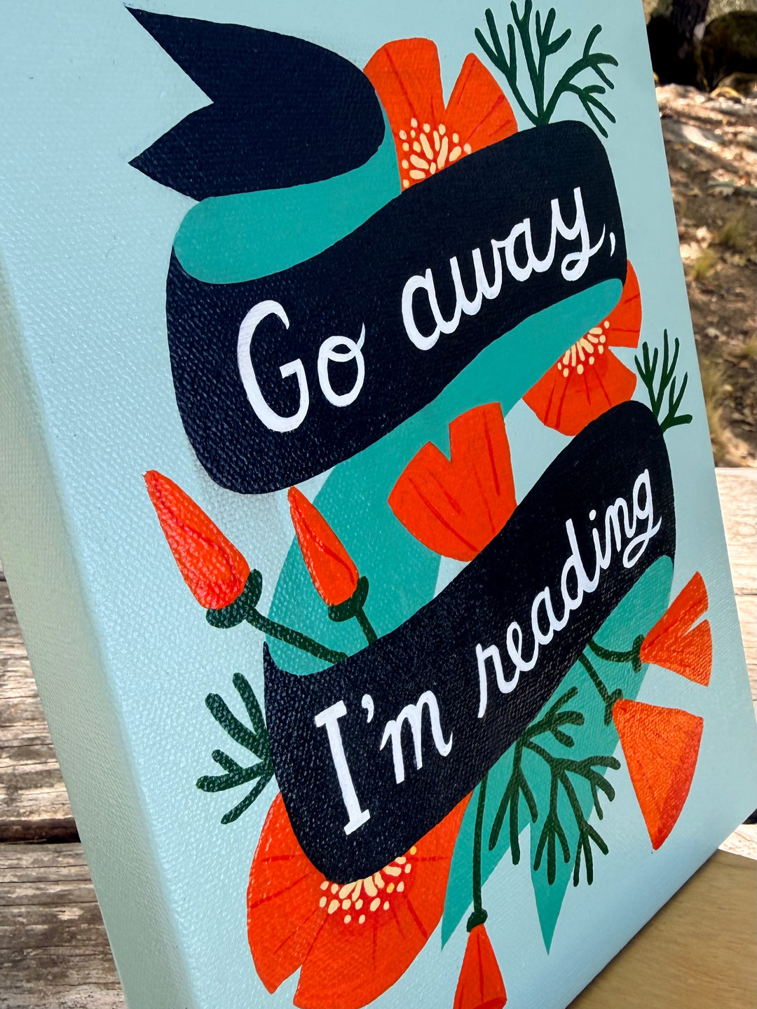 “Go away , I’m reading” Original Painting