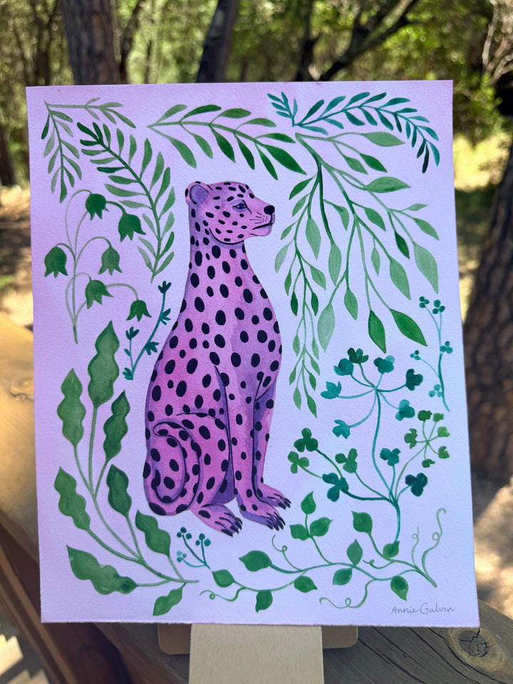 Pink Cheetah Doodle