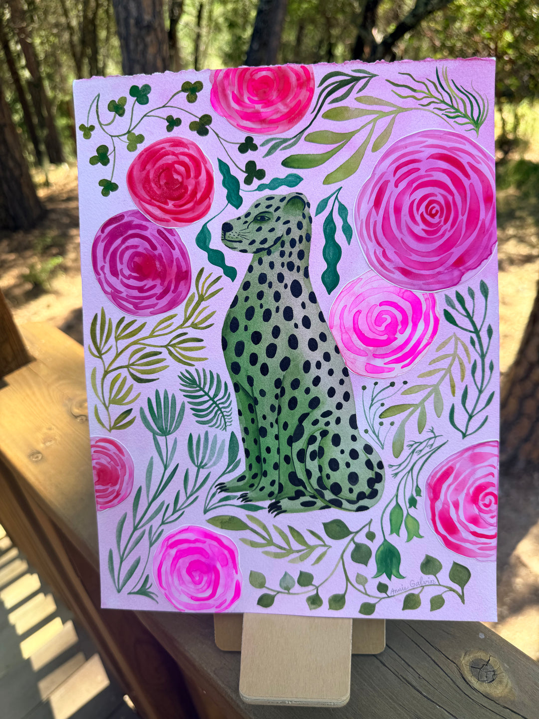 Green Cheetah Doodle