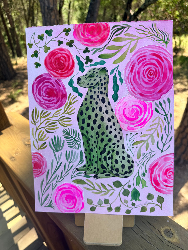 Green Cheetah Doodle