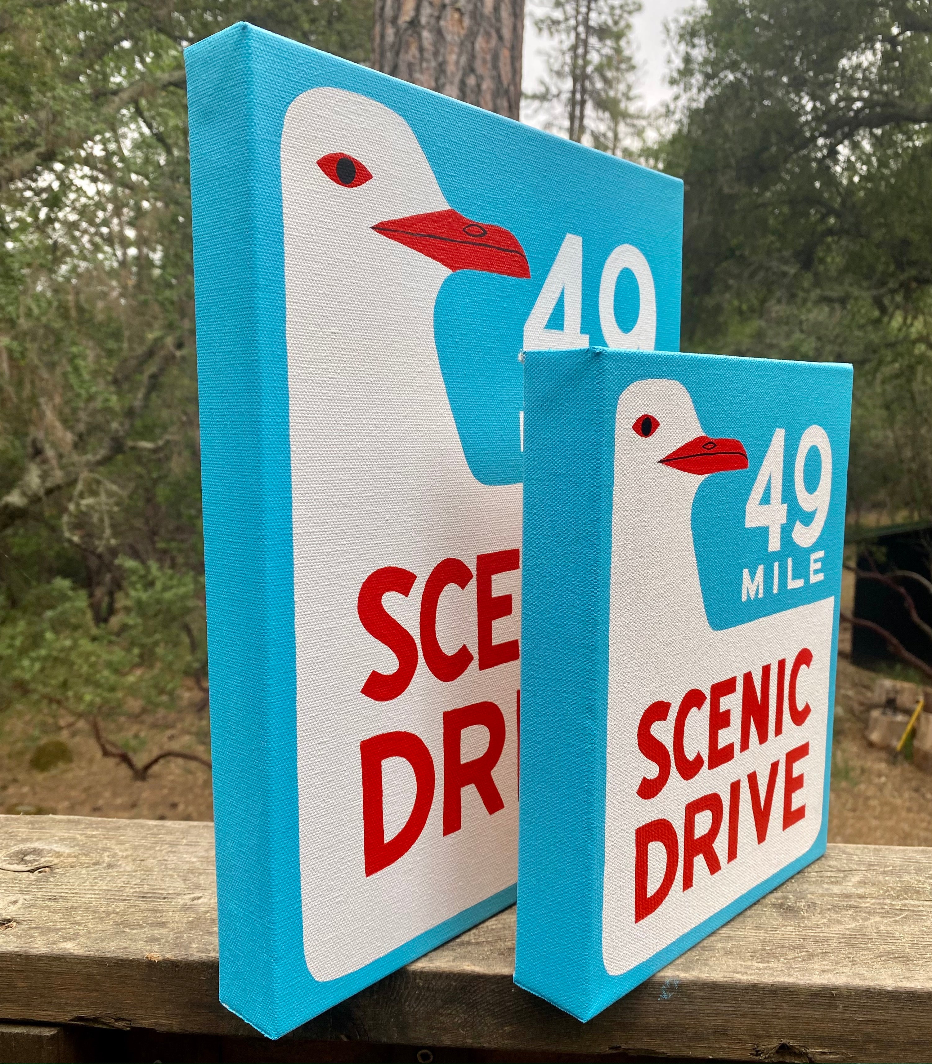 49 Mile Drive Original Painting by Annie Galvin – 3 Fish Studios