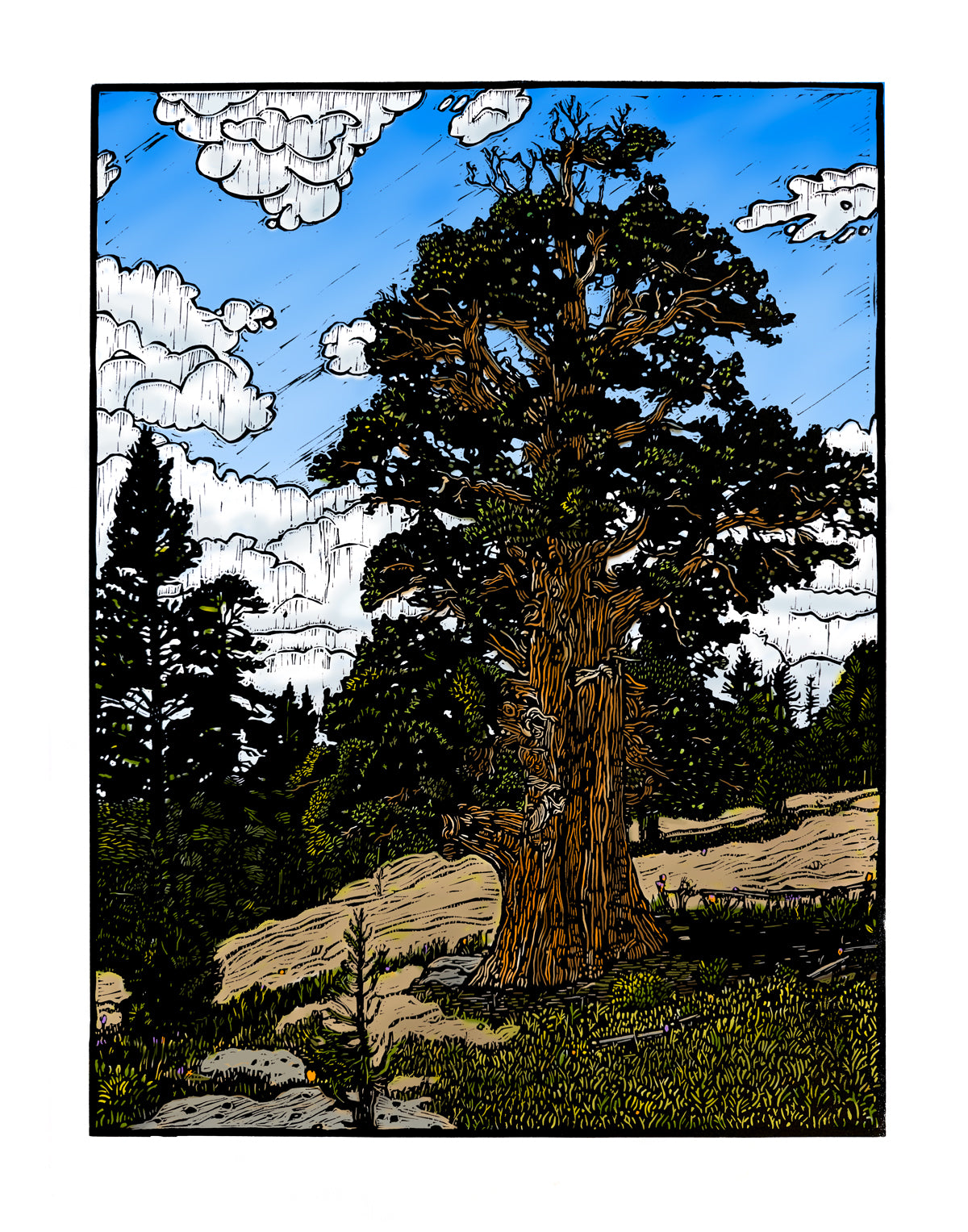 Linocut Prints by Eric Rewitzer – 3 Fish Studios