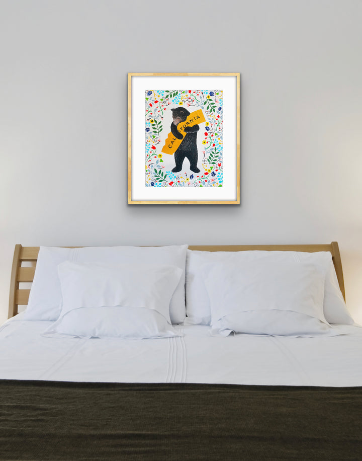"I Love You California" Floral Print