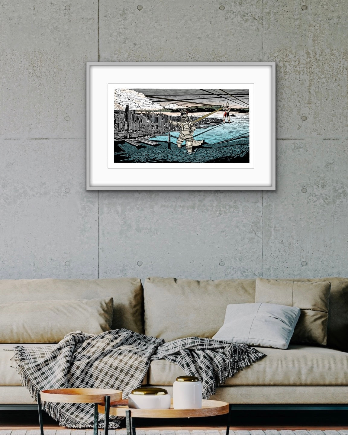 Original Godzilla — Original Print by Eric Rewitzer – 3 Fish Studios