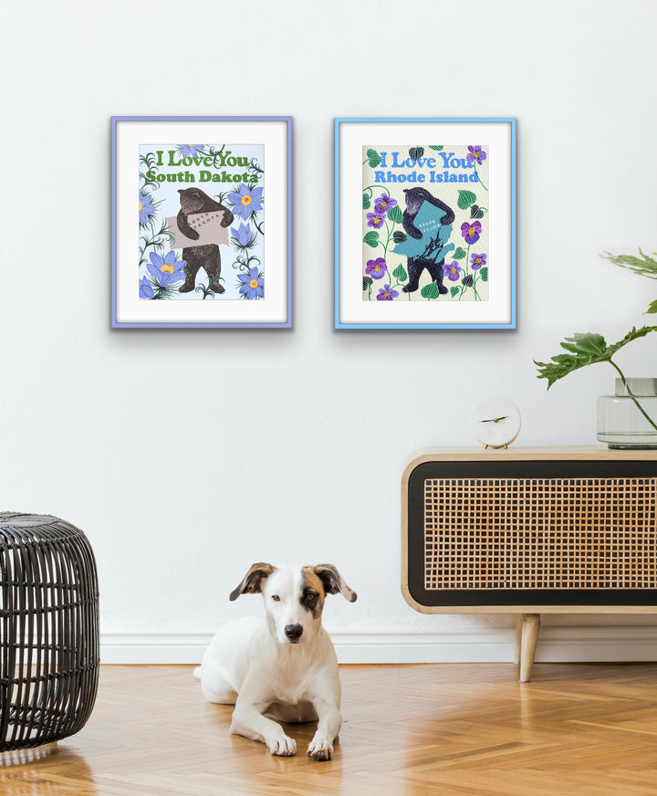 "I Love You Rhode Island" Print