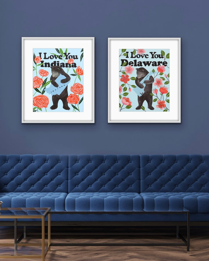 "I Love You Delaware" Print