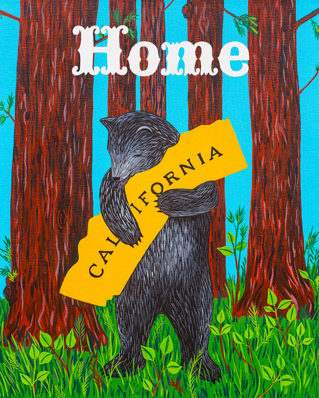 "I Love You California" Redwood Home Print