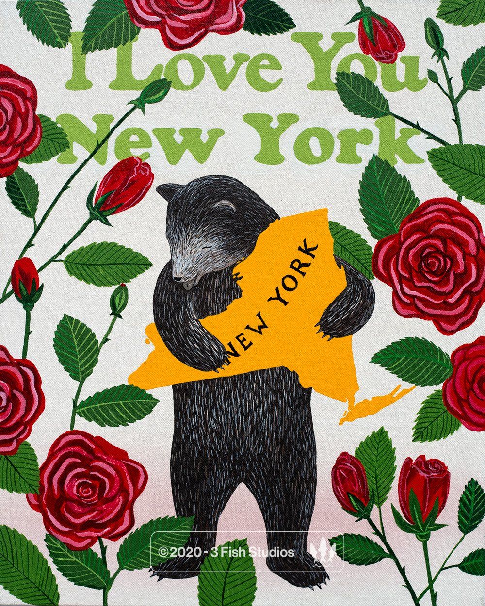 "I Love You New York" Print by Annie Galvin from 3 Fish Studios