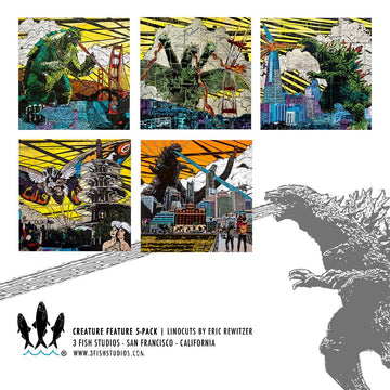 Creature Feature Postcard Set – 3 Fish Studios