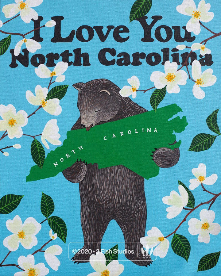 "I Love You North Carolina" Print
